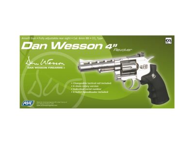 CO2 Airsoft Revolver DAN WESSON 4" SILVER