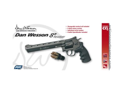 CO2 Airgun Revolver DAN WESSON 8" GREY 4,5 BBS