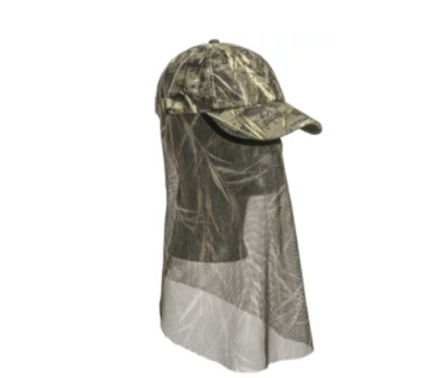 Camoufleerde pet met gezichtsmasker Functionele camouflage pet met net om je gezicht te verbergen en opening voor de ogen, waardoor je goed zicht hebt.