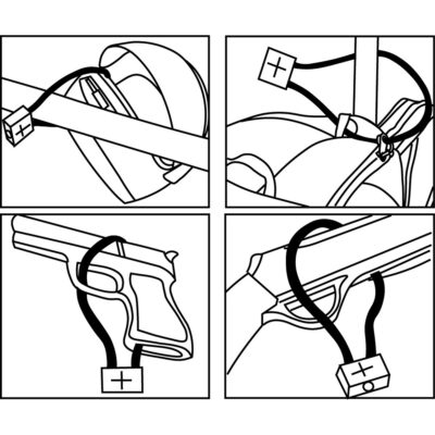 Sloy met kabel Lock, met 2 sleutels, lengte: 36 cm