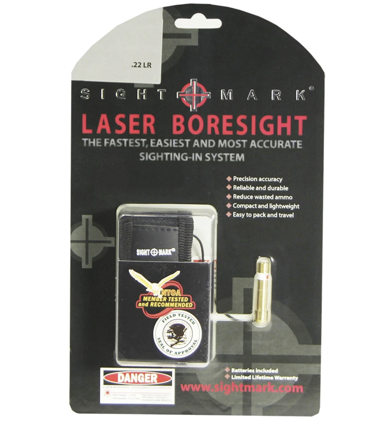 Sightmark SM39043 Boresight Laser 7.62x35mm - Calibro .300 Blackout, Punto Rosso Classe IIIA