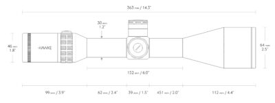 Hawke Sidewinder 6-24x56 SF: FFP Half Mil