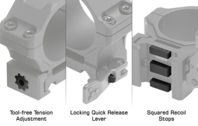 UTG ACCU-SYNC® QR 30mm Low Profile Scope Rings, Picatinny