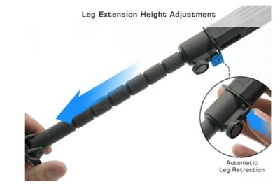 UTG® Big Bore Full Stability Bipod, 9"-14" Center Height