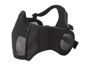 ASG Masker van metaalgaas met wangkussens en oorbescherming, zwart
