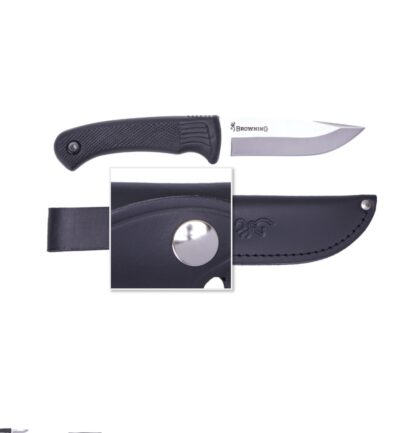 KNIFE PRO HUNTER FIXED RUBBER FLUO