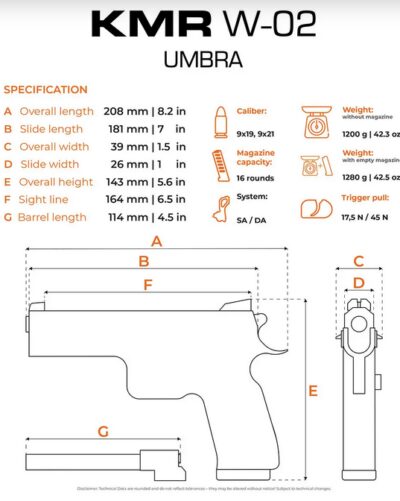 9mm KMR W-02 Umbra 4,5"