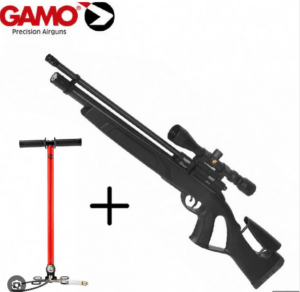 Gamo Coyote 5,5 mm Black met scope, pomp en vaste silencer