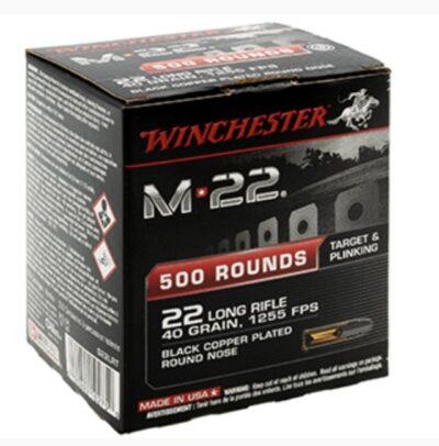 Winchester M22 .22LR Vuurwapenmunitie 500 stuks per doosje