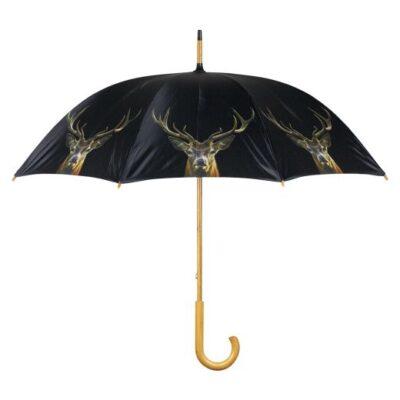 Umbrella black red deer 105cm