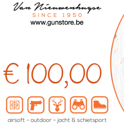 kadobon 100 euro Gunstore