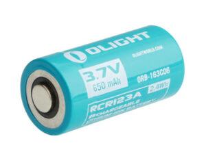 Olight 3,7 Volt Oplaadbare batterij 650mAh type RCR123A