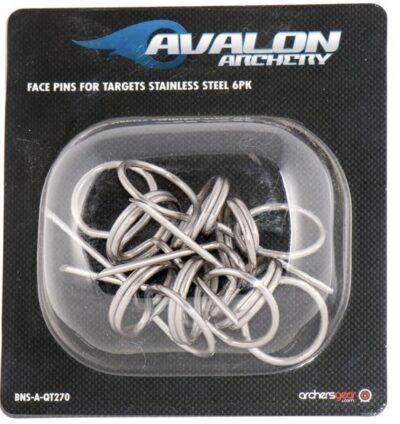 The Avalon target pin features a finger loop to aid removal of the pins and has a length of 75mm for securely mounting any size target face.