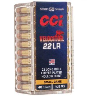 CCI Velocitor HP 22 LR vuurwapenmunitie