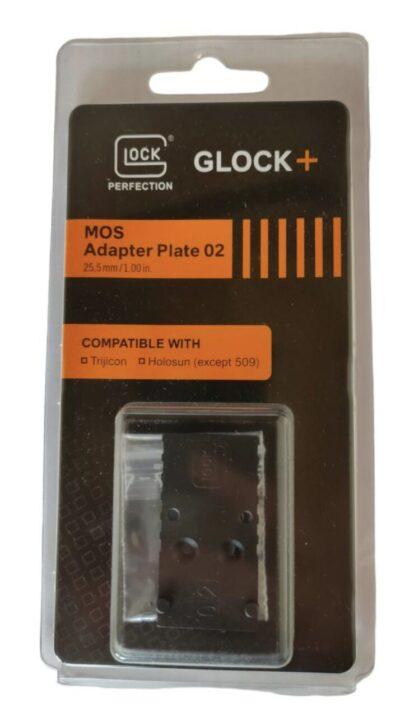 De GLOCK MOS Adapterset 02 past voor GLOCK Pistolen in MOS Configuratie met de sledebreedte 28,5 mm/1,12 in. Hij bestaat uit 4 genummerde GLOCK MOS kopen bij gunstore belguim