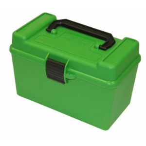 MTM Case Deluxe ammo box 50 round handle 25-06 30-06 270 win green
